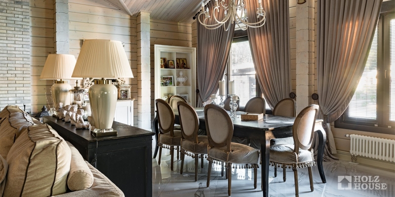 Одноэтажный дом из клееного бруса с гаражом и верандой по проекту Толедо - фото 21 на сайте Holz House