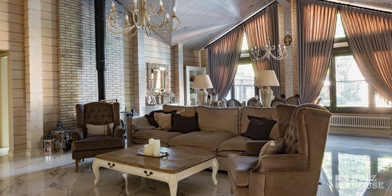 Одноэтажный дом из клееного бруса с гаражом и верандой по проекту Толедо - фото 22 на сайте Holz House