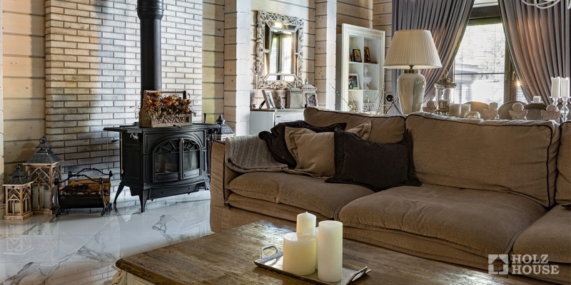 Одноэтажный дом из клееного бруса с гаражом и верандой по проекту Толедо - фото 10 на сайте Holz House