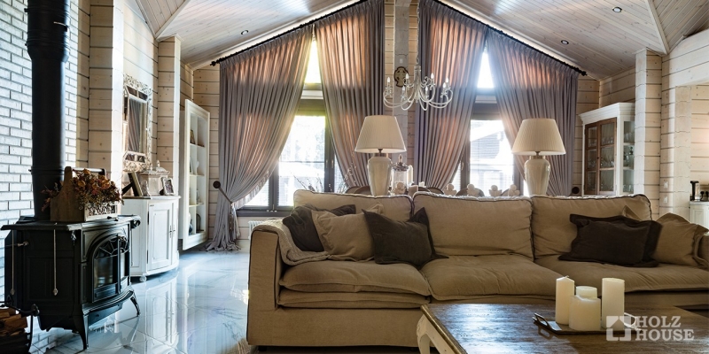 Одноэтажный дом из клееного бруса с гаражом и верандой по проекту Толедо - фото 12 на сайте Holz House