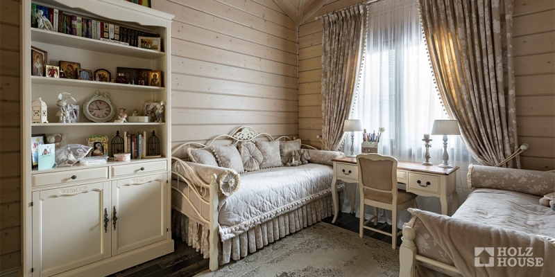 Одноэтажный дом из клееного бруса с гаражом и верандой по проекту Толедо - фото 14 на сайте Holz House