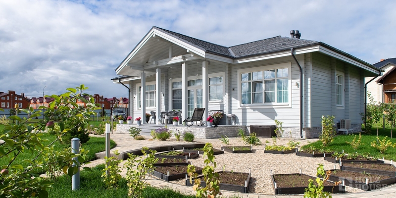 Одноэтажный дом в скандинавском стиле с верандой по проекту Турку - фото 12 на сайте Holz House