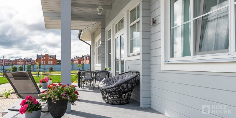 Одноэтажный дом в скандинавском стиле с верандой по проекту Турку - фото 13 на сайте Holz House