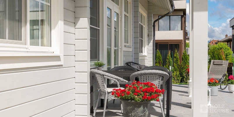 Одноэтажный дом в скандинавском стиле с верандой по проекту Турку - фото 14 на сайте Holz House