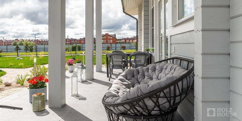 Одноэтажный дом в скандинавском стиле с верандой по проекту Турку - фото 15 на сайте Holz House