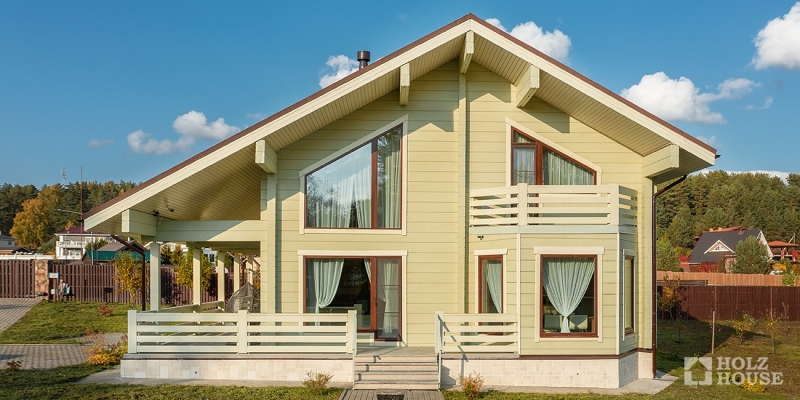 Деревянный дом из клееного бруса по проекту Валенсия - фото 2 на сайте Holz House
