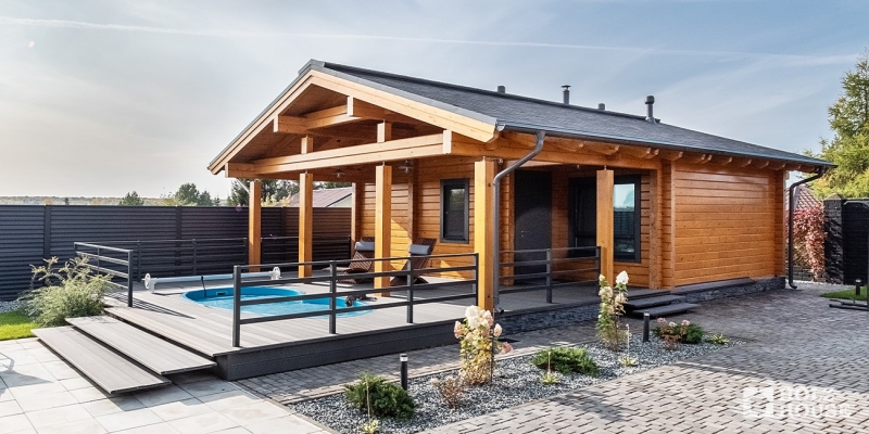 Построенные объекты Баня из клееного бруса по проекту Веллингтон Holz House 1