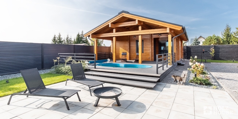 Построенные объекты Баня из клееного бруса по проекту Веллингтон Holz House 8