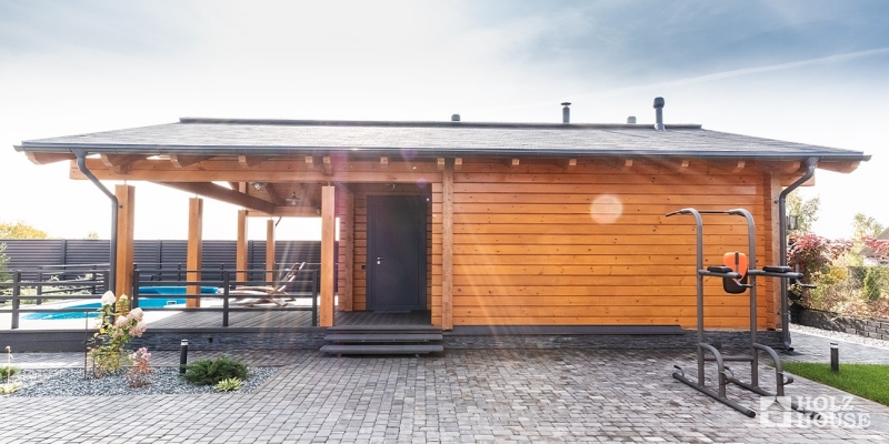 Построенные объекты Баня из клееного бруса по проекту Веллингтон Holz House 11