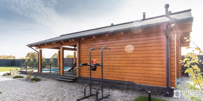 Построенные объекты Баня из клееного бруса по проекту Веллингтон Holz House 12