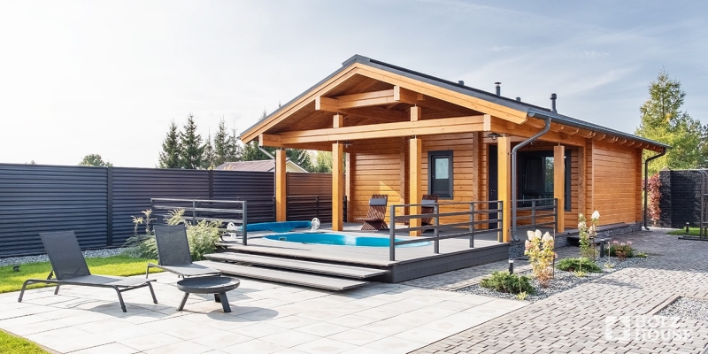 Построенные объекты Баня из клееного бруса по проекту Веллингтон Holz House 4