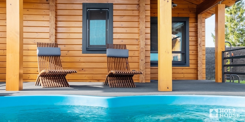 Построенные объекты Баня из клееного бруса по проекту Веллингтон Holz House 5