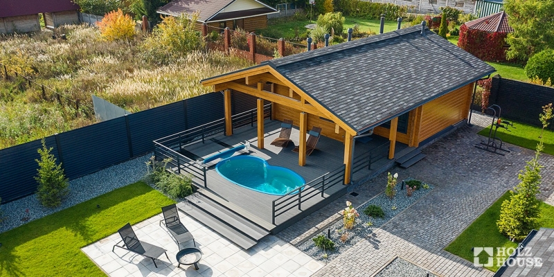 Построенные объекты Баня из клееного бруса по проекту Веллингтон Holz House 15