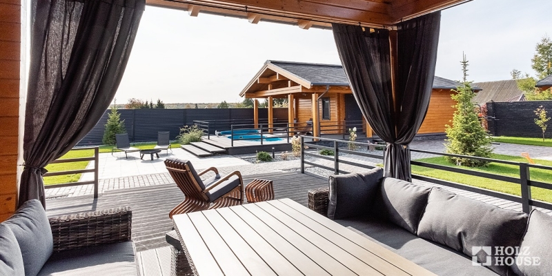 Одноэтажный дом с террасой в скандинавском стиле по проекту Веллингтон - фото 7 на сайте Holz House