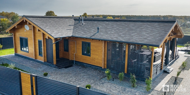 Одноэтажный дом с террасой в скандинавском стиле по проекту Веллингтон - фото 11 на сайте Holz House