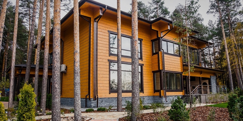 Двухэтажный дом из клееного бруса по проекту Венеция - фото 2 на сайте Holz House