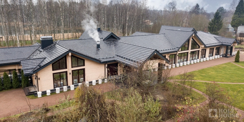 Большой одноэтажный дом из клееного бруса по проекту Вердэн - фото 6 на сайте Holz House