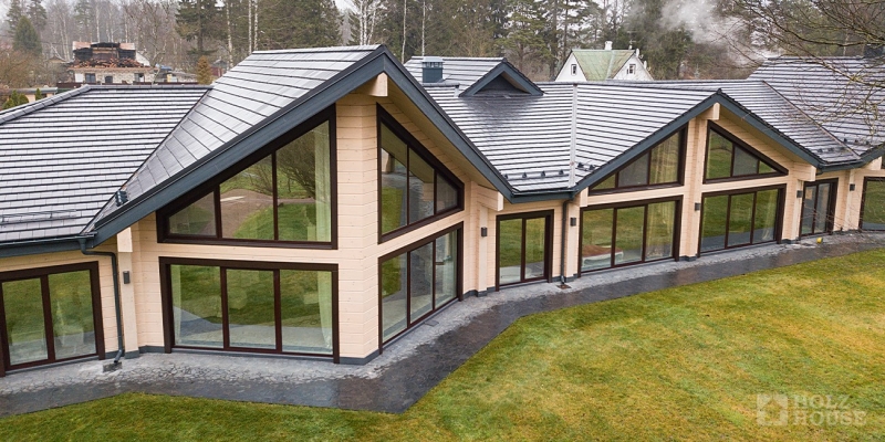 Большой одноэтажный дом из клееного бруса по проекту Вердэн - фото 7 на сайте Holz House