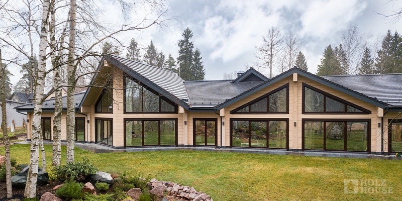 Большой одноэтажный дом из клееного бруса по проекту Вердэн - фото 8 на сайте Holz House