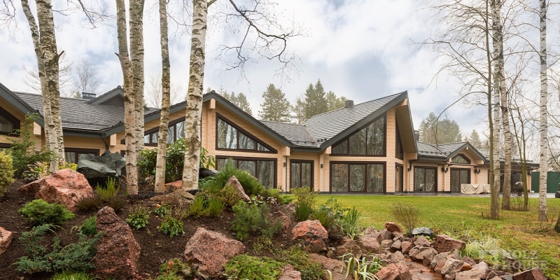 Большой одноэтажный дом из клееного бруса по проекту Вердэн - фото 9 на сайте Holz House