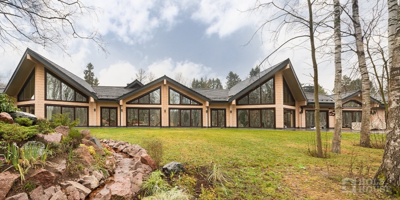 Большой одноэтажный дом из клееного бруса по проекту Вердэн - фото 10 на сайте Holz House