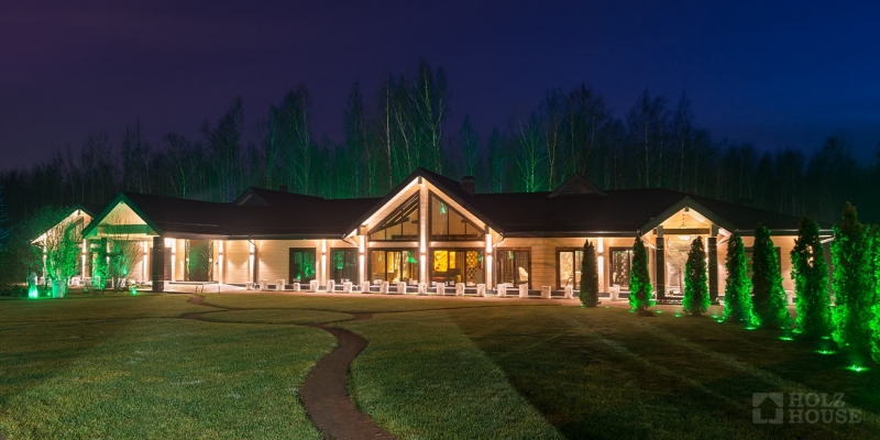 Большой одноэтажный дом из клееного бруса по проекту Вердэн - фото 40 на сайте Holz House