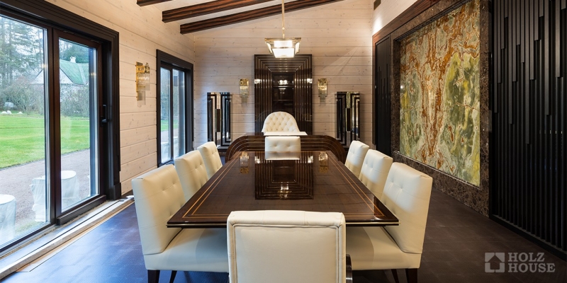 Большой одноэтажный дом из клееного бруса по проекту Вердэн - фото 12 на сайте Holz House