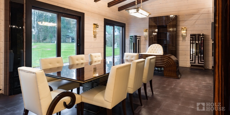 Большой одноэтажный дом из клееного бруса по проекту Вердэн - фото 13 на сайте Holz House