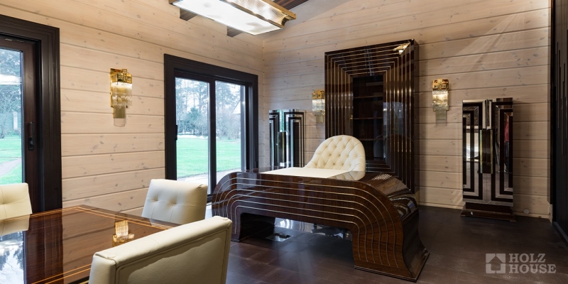 Большой одноэтажный дом из клееного бруса по проекту Вердэн - фото 14 на сайте Holz House