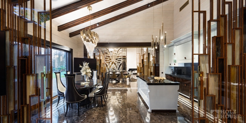 Большой одноэтажный дом из клееного бруса по проекту Вердэн - фото 24 на сайте Holz House