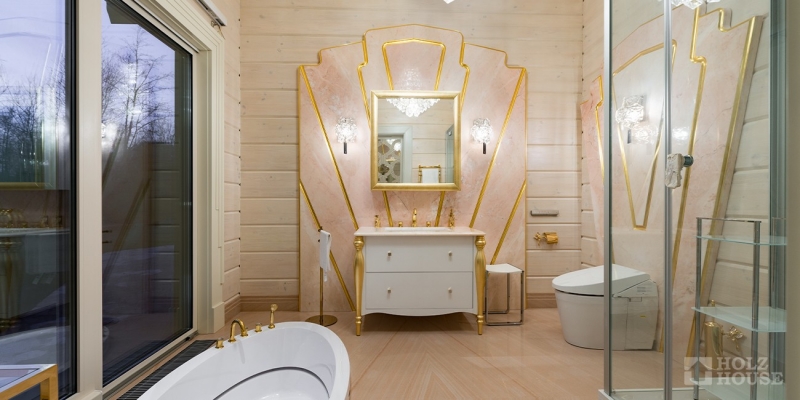 Большой одноэтажный дом из клееного бруса по проекту Вердэн - фото 35 на сайте Holz House