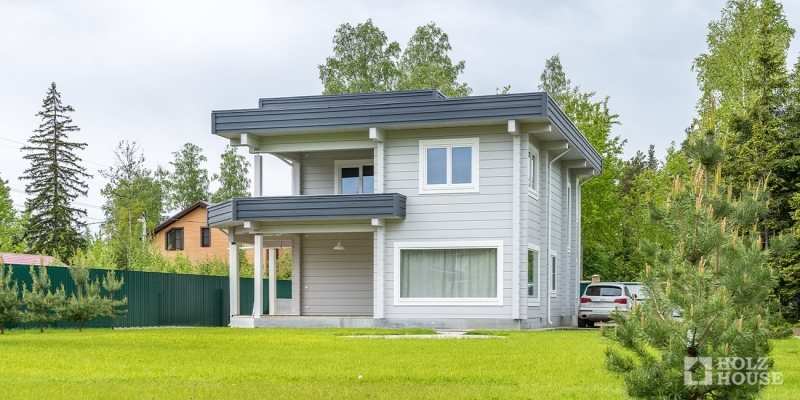 Двухэтажный дом из клееного бруса по проекту Вильянди - фото 6 на сайте Holz House