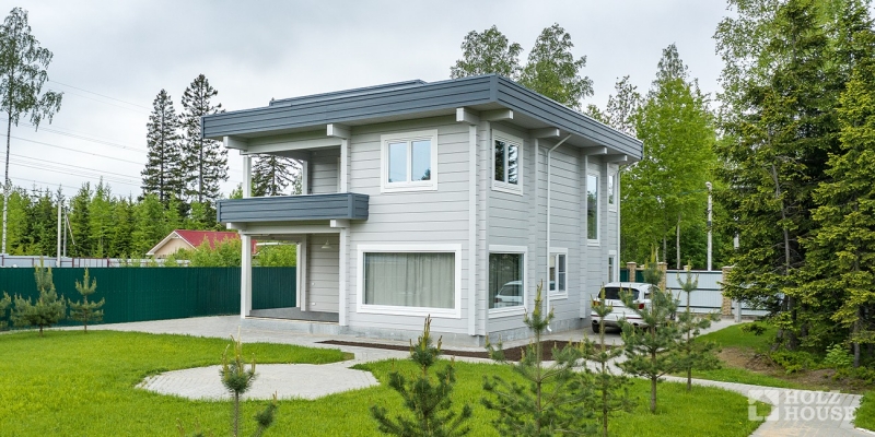 Двухэтажный дом из клееного бруса по проекту Вильянди - фото 10 на сайте Holz House