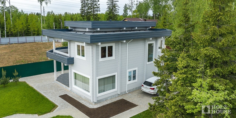 Двухэтажный дом из клееного бруса по проекту Вильянди - фото 13 на сайте Holz House