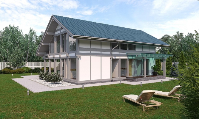 Изящный дом из клееного бруса по проекту Вирасон - фото 5 на сайте Holz House