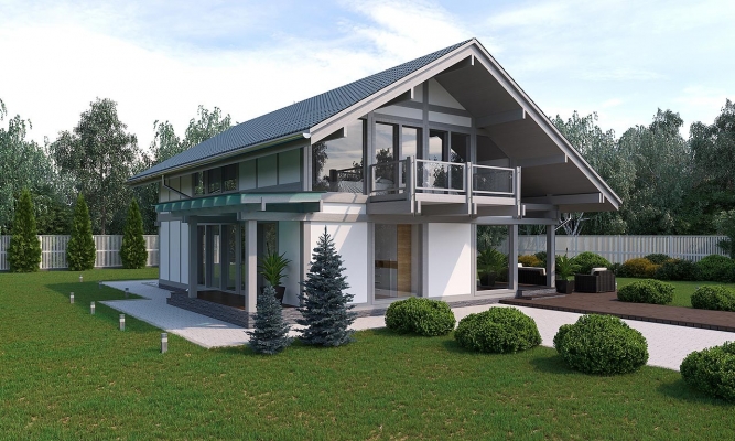 Изящный дом из клееного бруса по проекту Вирасон - фото 7 на сайте Holz House