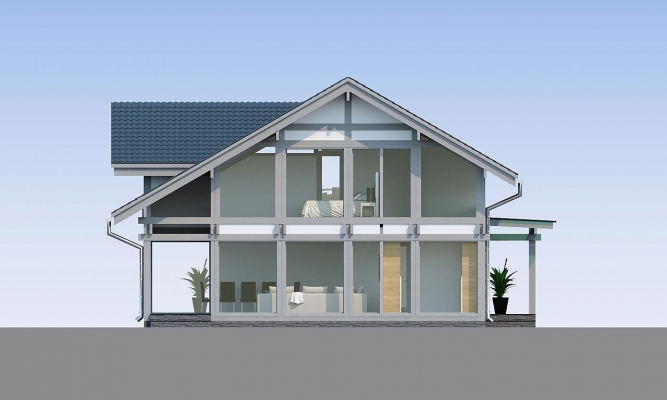 Изящный дом из клееного бруса по проекту Вирасон - фото 4 на сайте Holz House