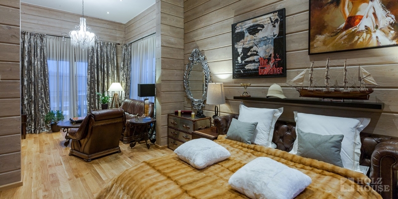 Загородная резиденция в стиле шале Охотничий клуб - фото 71 на сайте Holz House