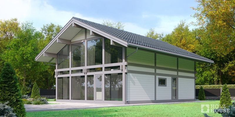 Дом из клееного бруса с двумя этажами по проекту Финляндия - фото 1 на сайте Holz House