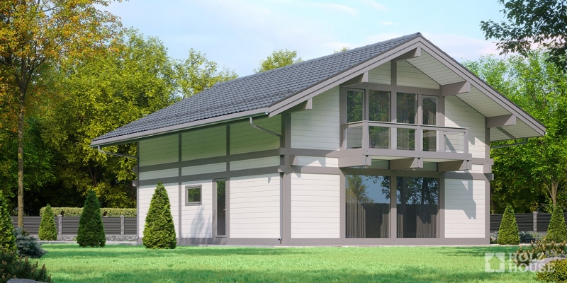 Дом из клееного бруса с двумя этажами по проекту Финляндия - фото 3 на сайте Holz House