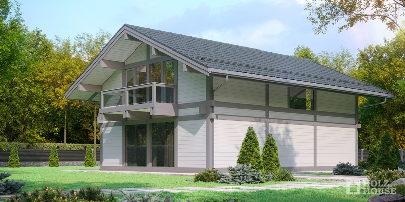 Дом из клееного бруса с двумя этажами по проекту Финляндия - фото 4 на сайте Holz House