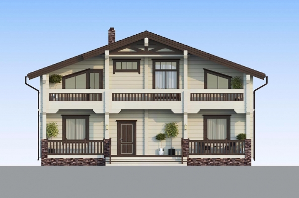 Дом из клееного бруса в стиле шале по проекту Марманд - фото 6 на сайте Holz House