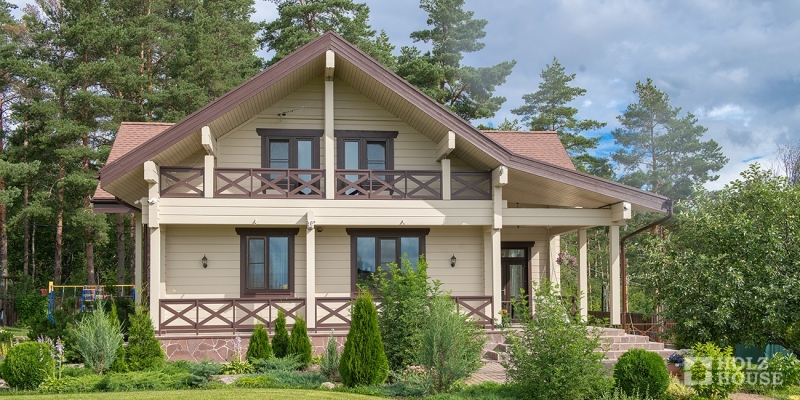 Современный дом из клееного бруса по проекту Модена - фото 3 на сайте Holz House