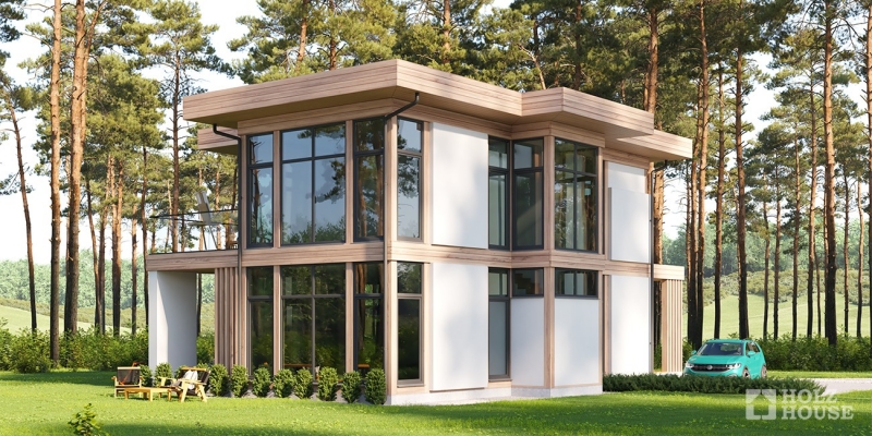 Урбанистический дом из клееного бруса по проекту Рошфор - фото 3 на сайте Holz House