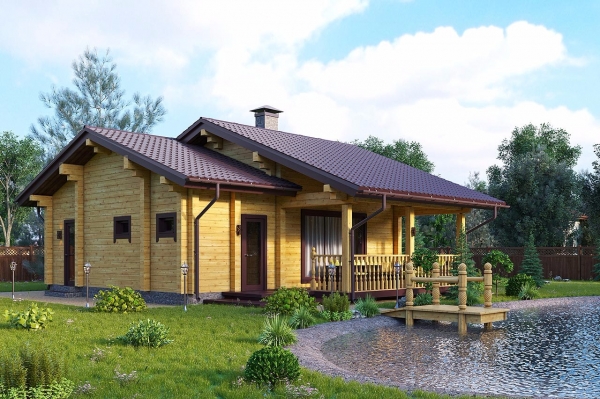 Баня из клееного бруса по проекту Сарагоса - фото 1 на сайте Holz House