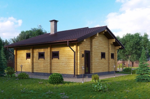 Баня из клееного бруса по проекту Сарагоса - фото 3 на сайте Holz House