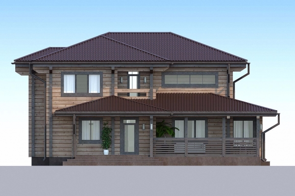 Эстетичный дом из клееного бруса в классическом стиле по проекту Тулуза - фото 5 на сайте Holz House