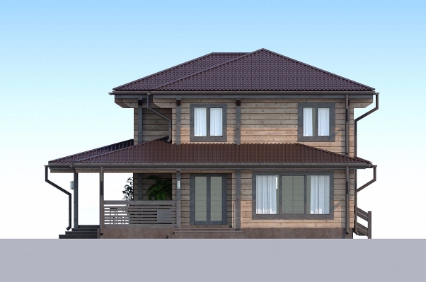 Эстетичный дом из клееного бруса в классическом стиле по проекту Тулуза - фото 8 на сайте Holz House