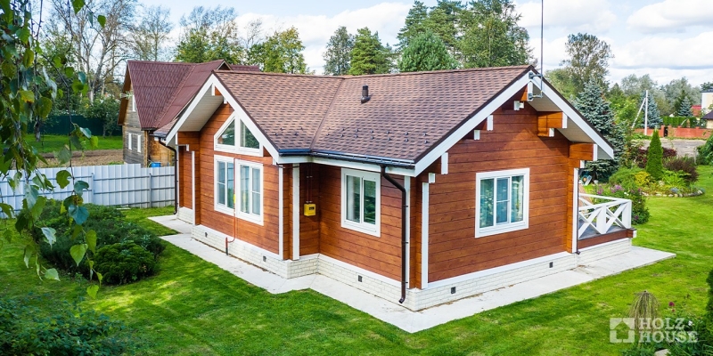 Одноэтажный дом для круглогодичного проживания по проекту Рейкьявик - фото 4 на сайте Holz House