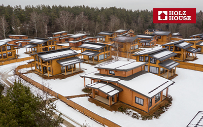 Михалково Парк. Проект Holz House, воодушевляющий своим масштабом: 22 дома из клееного бруса.